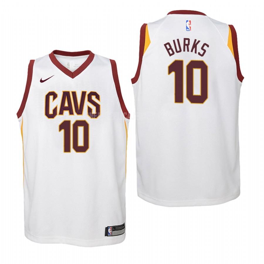 youth cleveland cavaliers alec burks 10 white association replica jersey