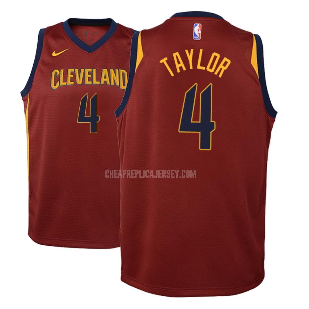 youth cleveland cavaliers isaiah taylor 4 red icon replica jersey
