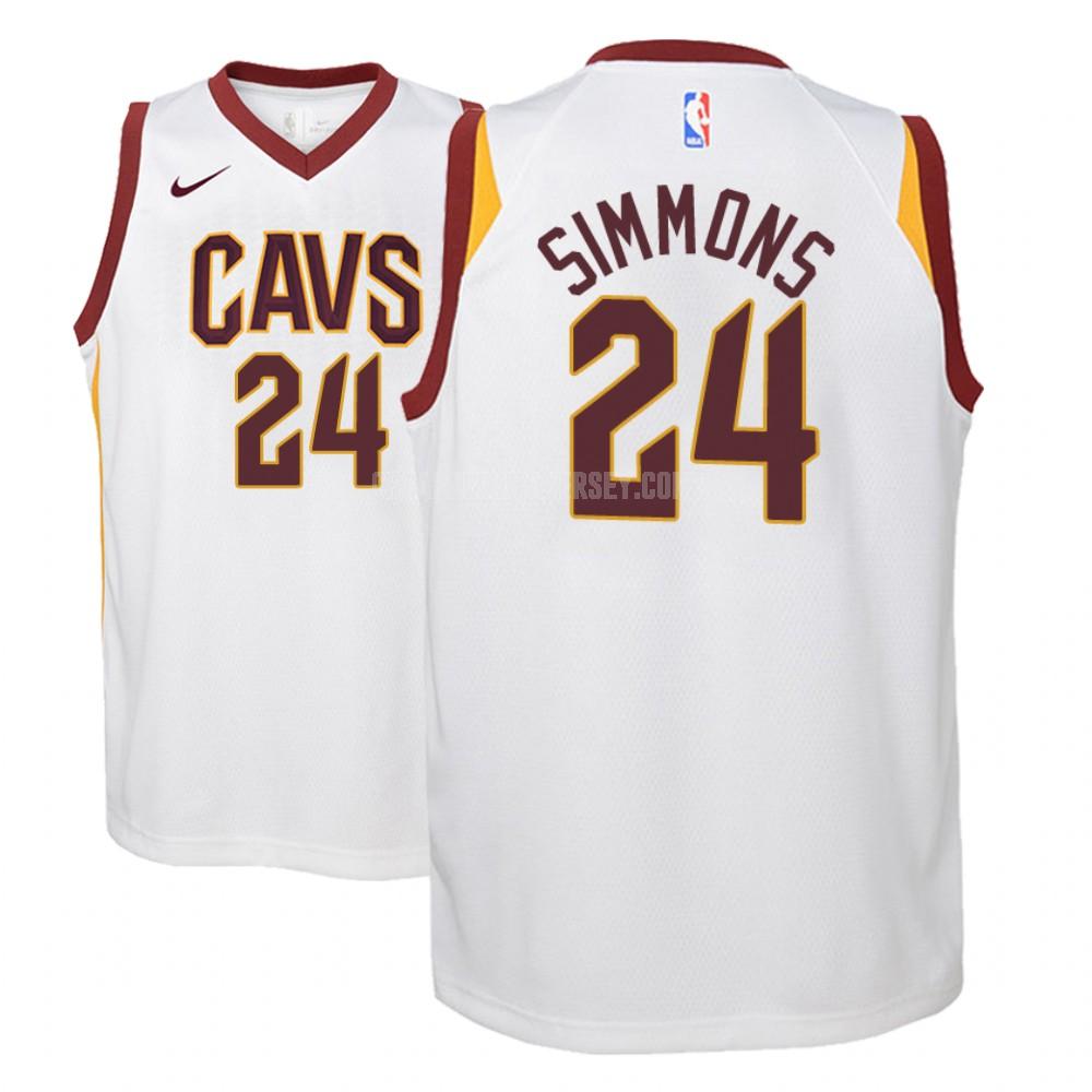 youth cleveland cavaliers kobi simmons 24 white association replica jersey