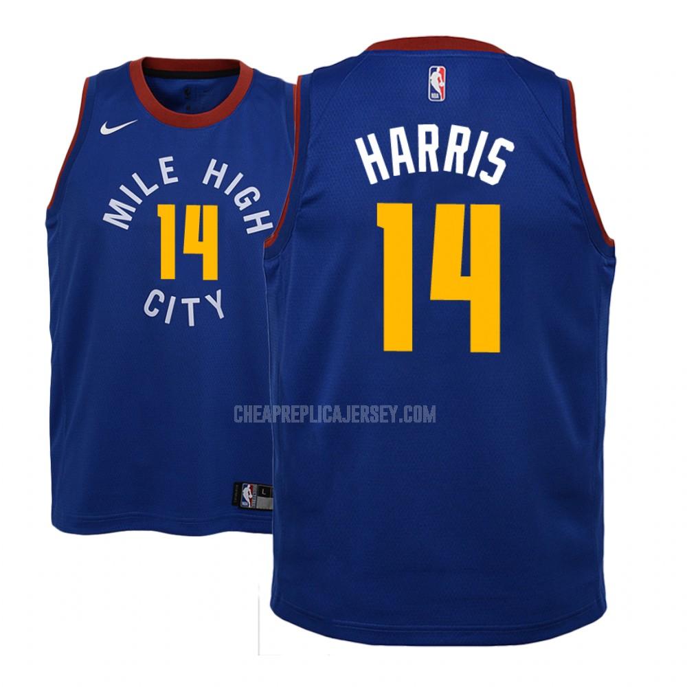 youth denver nuggets gary harris 14 blue statement replica jersey