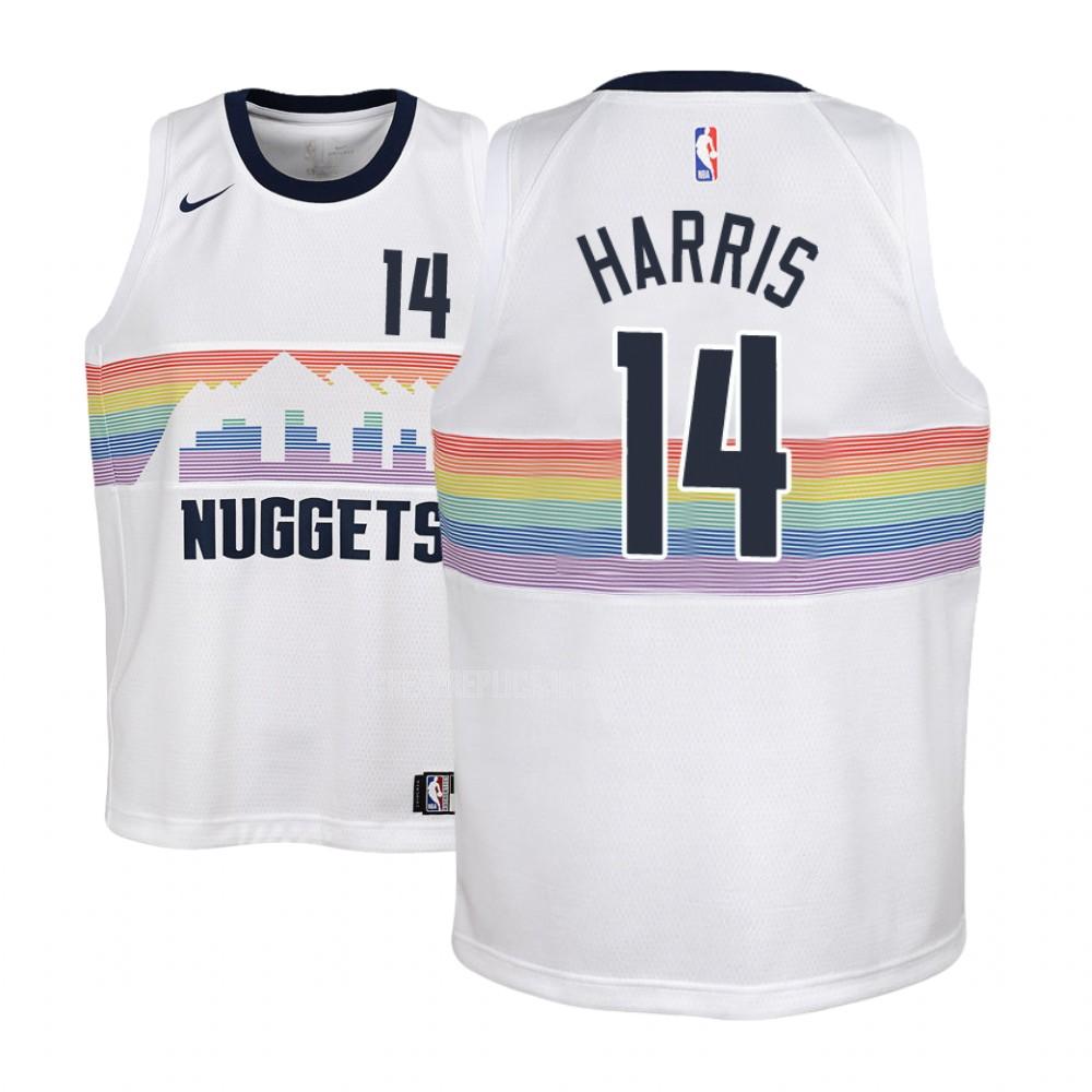 youth denver nuggets gary harris 14 white city edition replica jersey