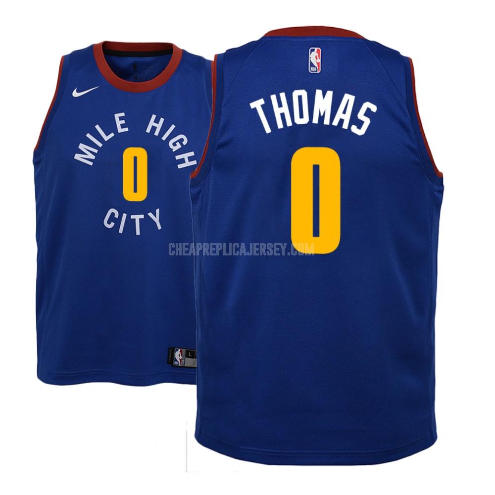 youth denver nuggets isaiah thomas 0 blue statement replica jersey