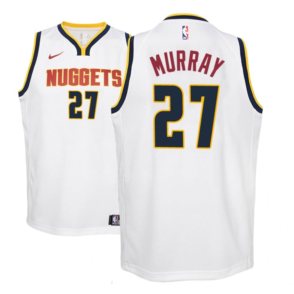youth denver nuggets jamal murray 27 white association replica jersey