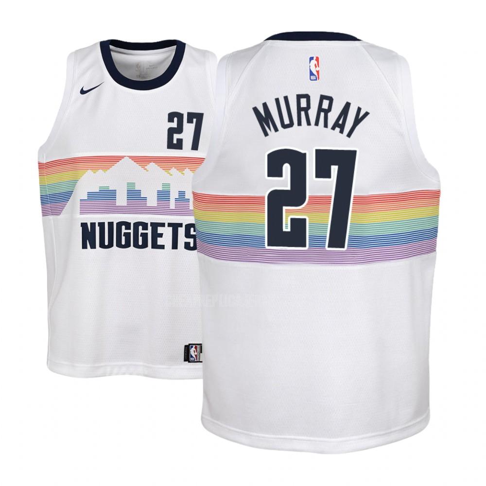 youth denver nuggets jamal murray 27 white city edition replica jersey