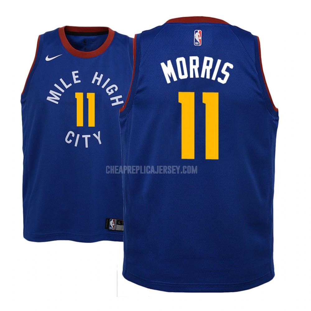 youth denver nuggets monte morris 11 blue statement replica jersey