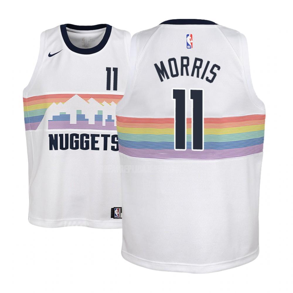 youth denver nuggets monte morris 11 white city edition replica jersey