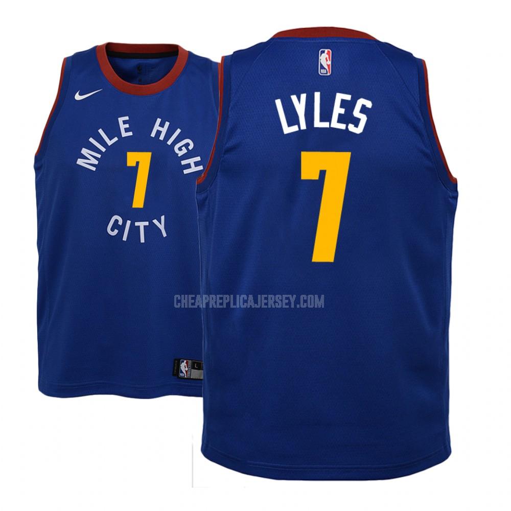 youth denver nuggets trey lyles 7 blue statement replica jersey