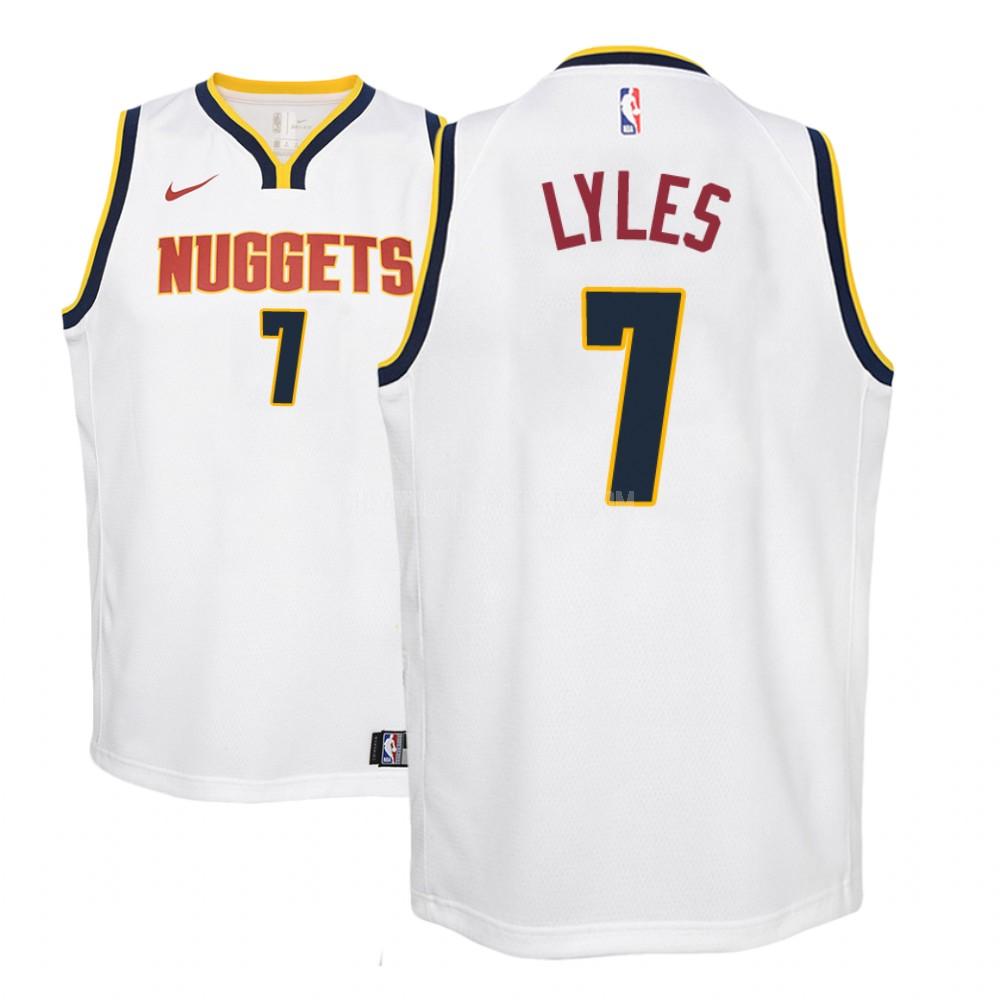 youth denver nuggets trey lyles 7 white association replica jersey