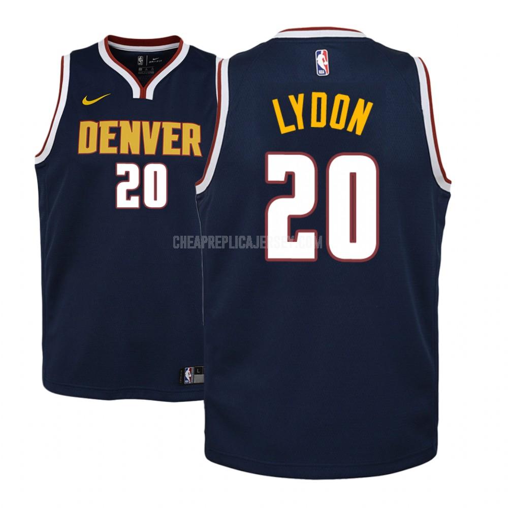 youth denver nuggets tyler lydon 20 navy icon replica jersey