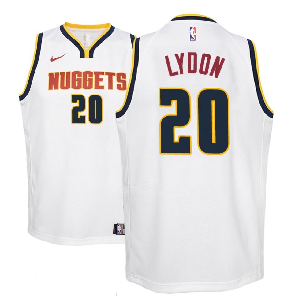 youth denver nuggets tyler lydon 20 white association replica jersey
