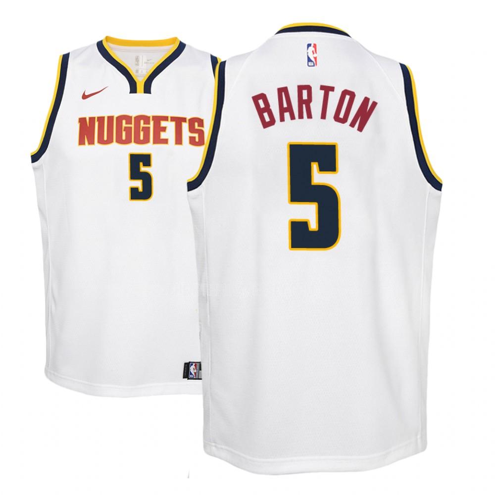 youth denver nuggets wil barton 5 white association replica jersey