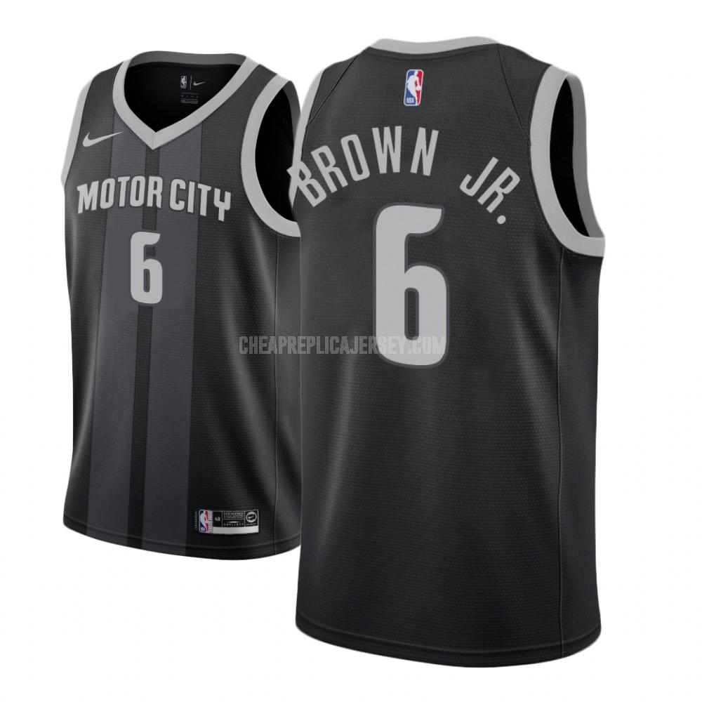 youth detroit pistons bruce brown jr 6 black city edition replica jersey