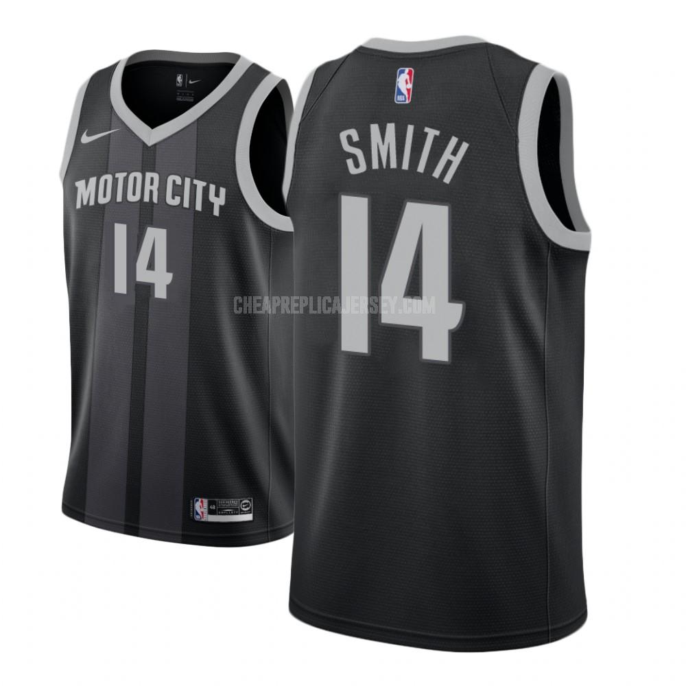 youth detroit pistons ish smith 14 black city edition replica jersey