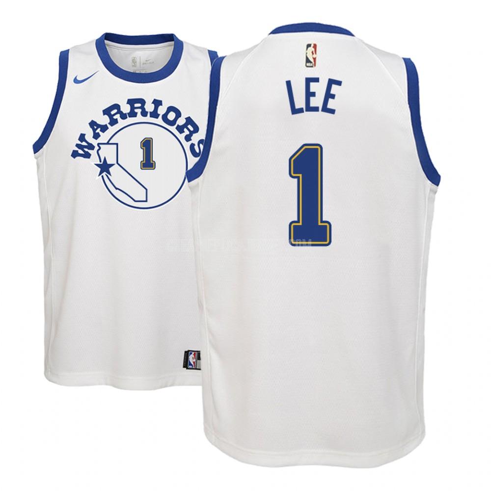 youth golden state warriors damion lee 1 white classic edition replica jersey
