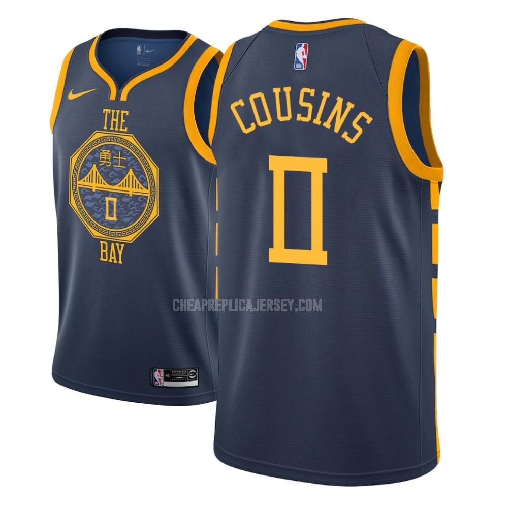 youth golden state warriors demarcus cousins 0 navy city edition replica jersey