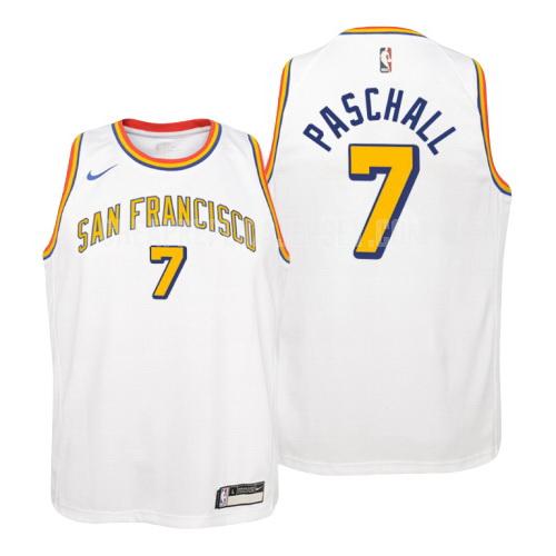 youth golden state warriors eric paschall 7 white hardwood classics replica jersey