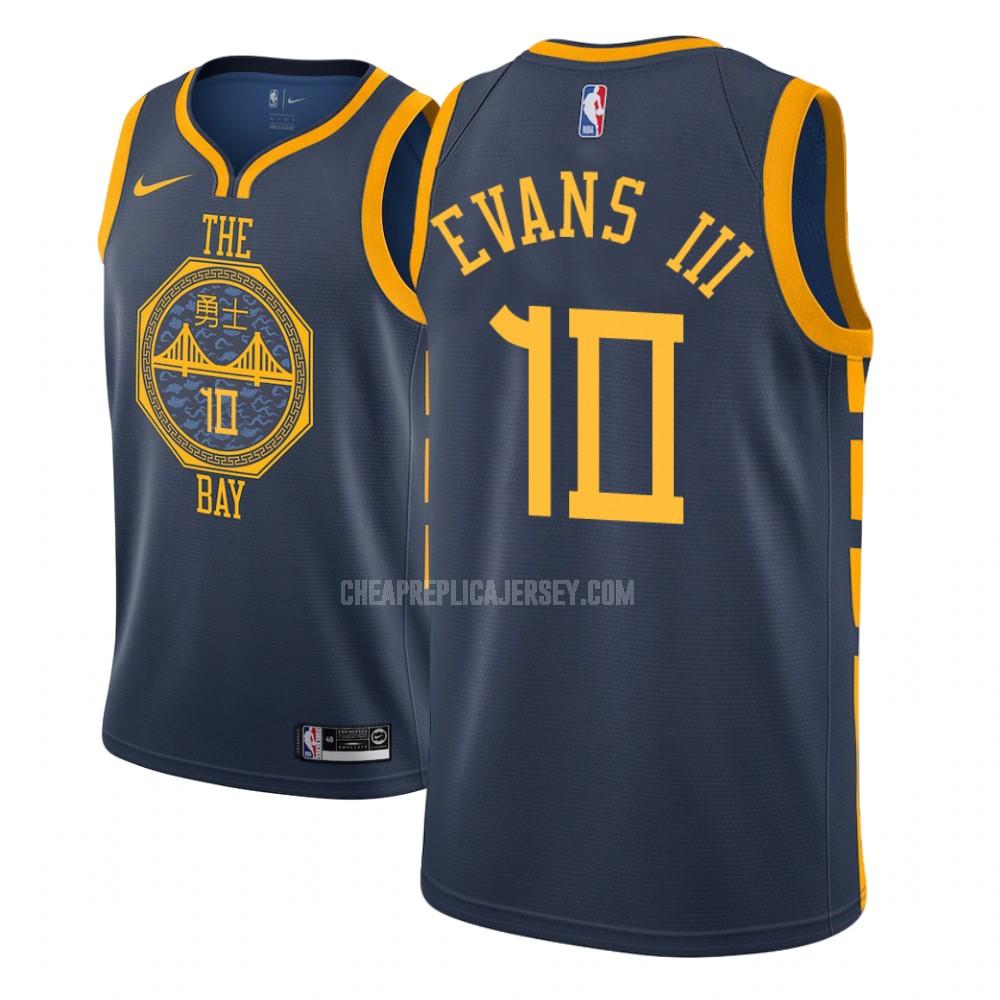 youth golden state warriors jacob evans iii 10 navy city edition replica jersey