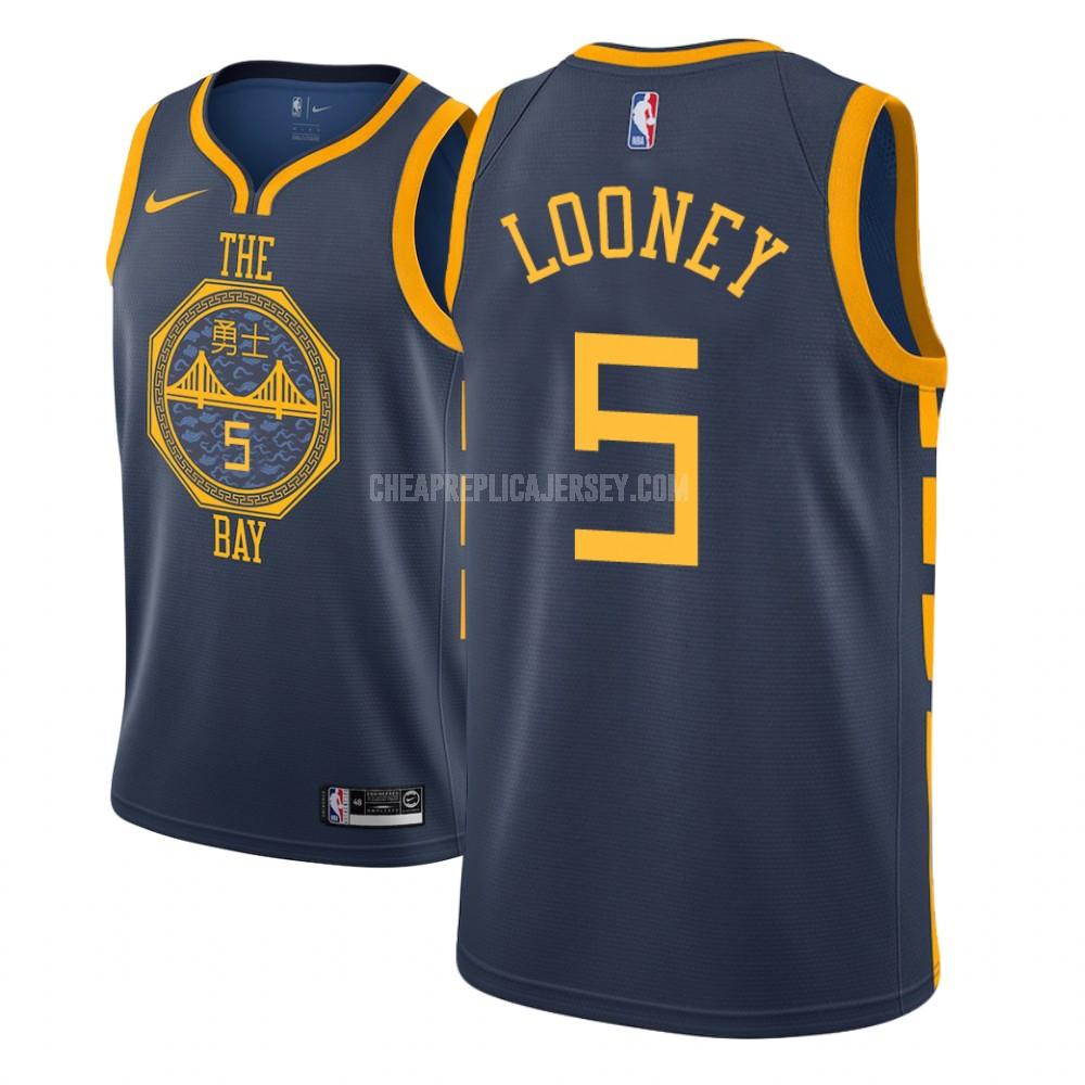 youth golden state warriors kevon looney 5 navy city edition replica jersey