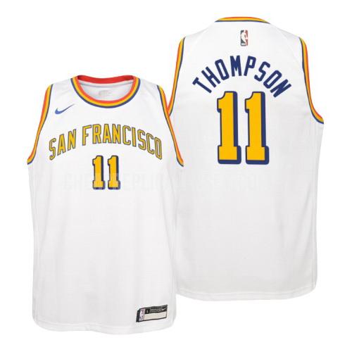 youth golden state warriors klay thompson 11 white hardwood classics replica jersey