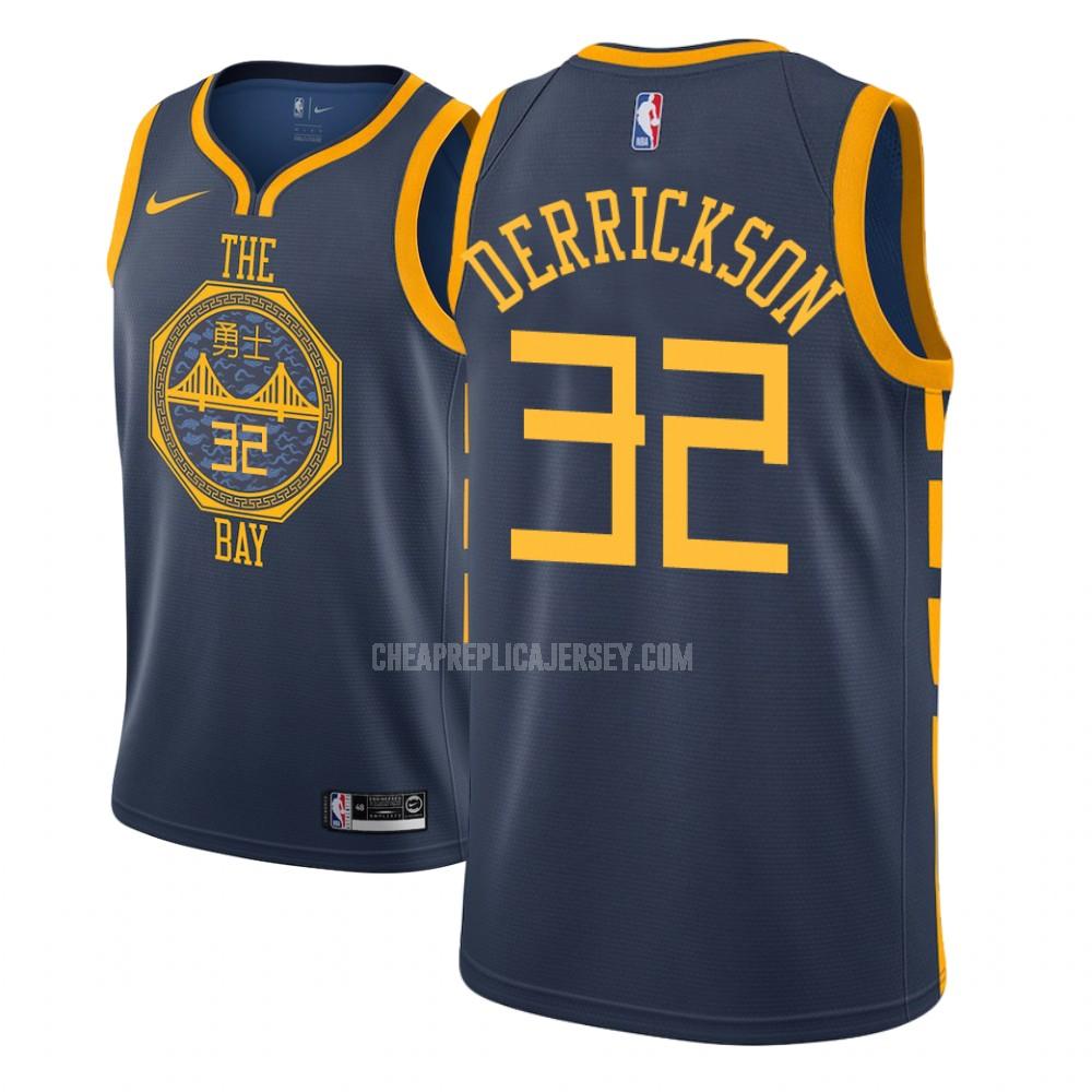 youth golden state warriors marcus derrickson 32 navy city edition replica jersey