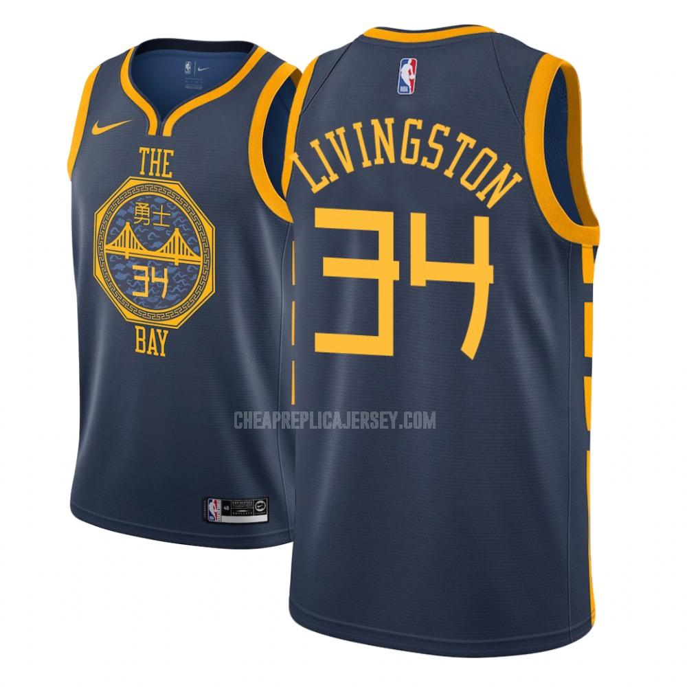 youth golden state warriors shaun livingston 34 navy city edition replica jersey