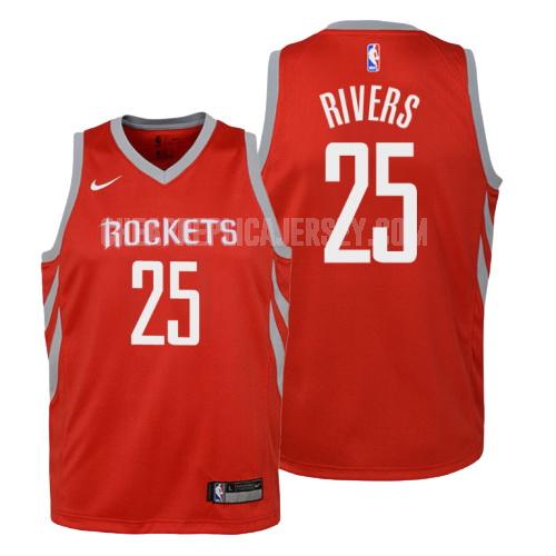 youth houston rockets austin rivers 25 red icon replica jersey