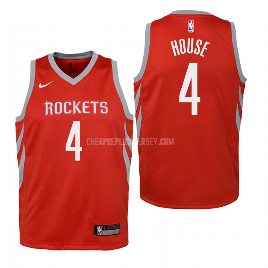 youth houston rockets danuel house 4 red icon replica jersey