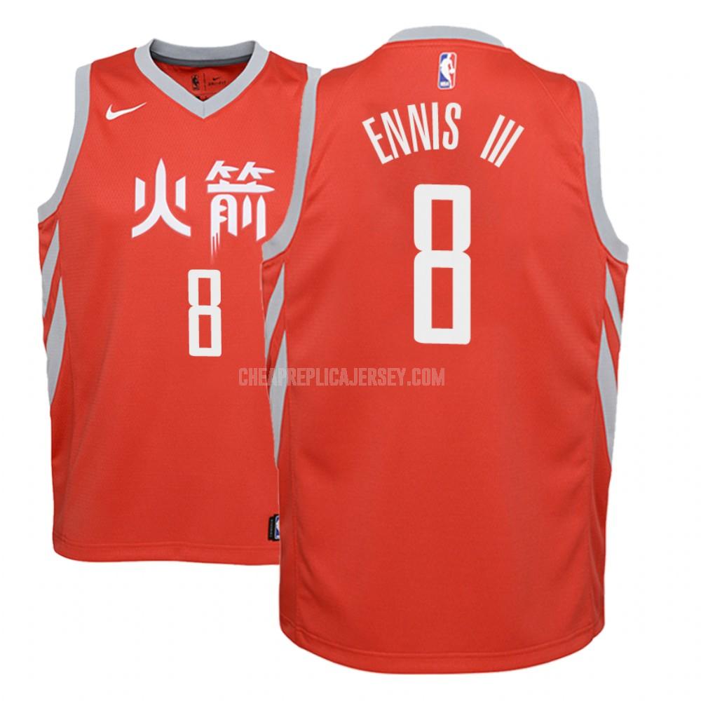 youth houston rockets james ennis iii 8 red city edition replica jersey
