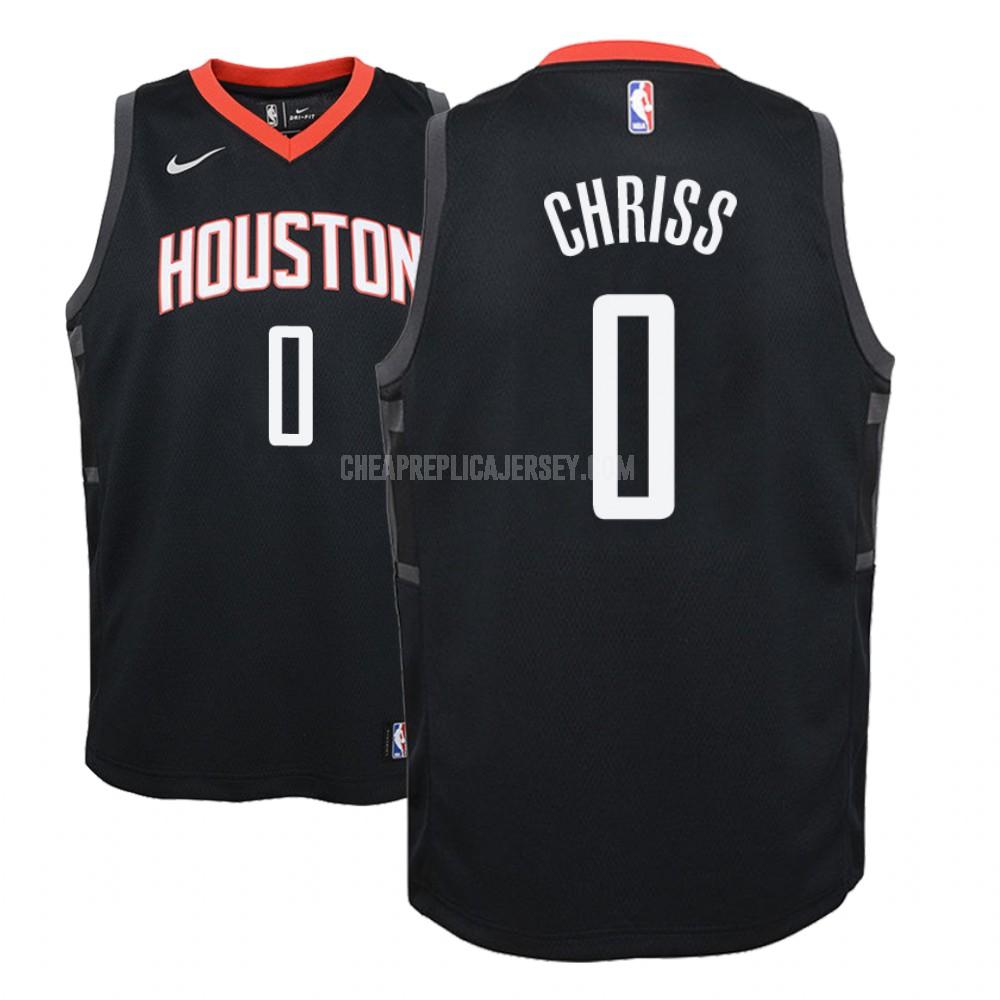 youth houston rockets marquese chriss 0 black statement replica jersey