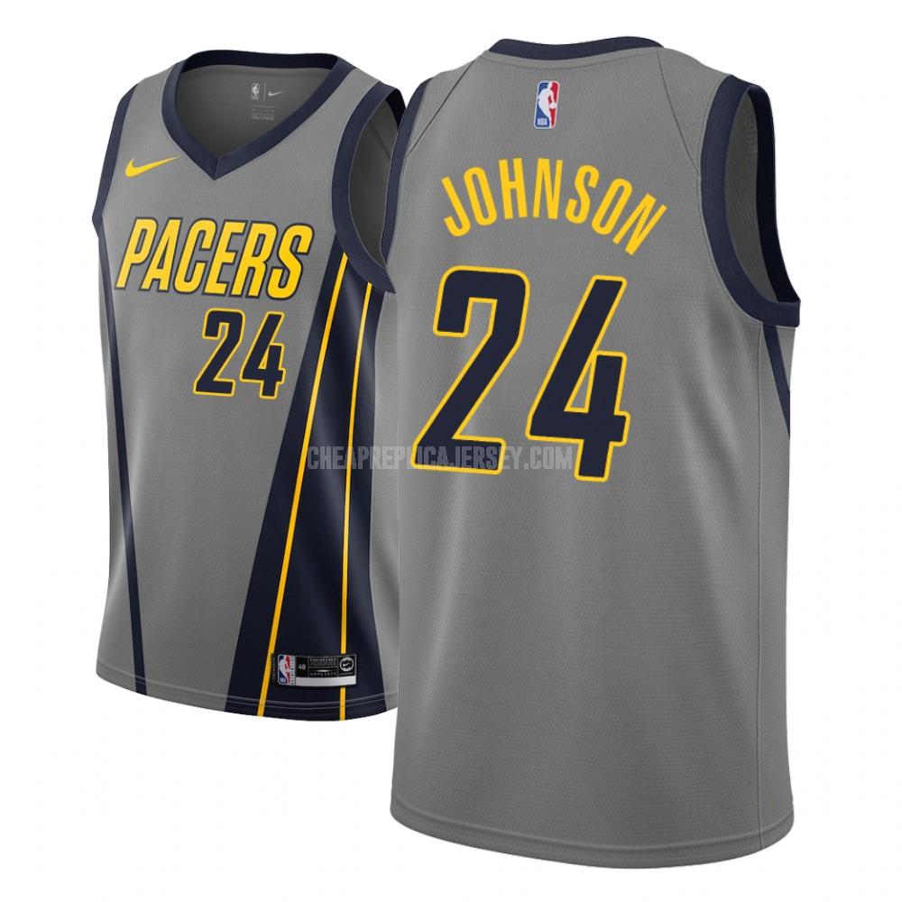 youth indiana pacers alize johnson 24 gray city edition replica jersey