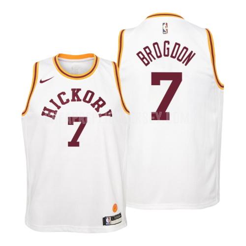 youth indiana pacers malcolm brogdon 7 white hardwood classics replica jersey