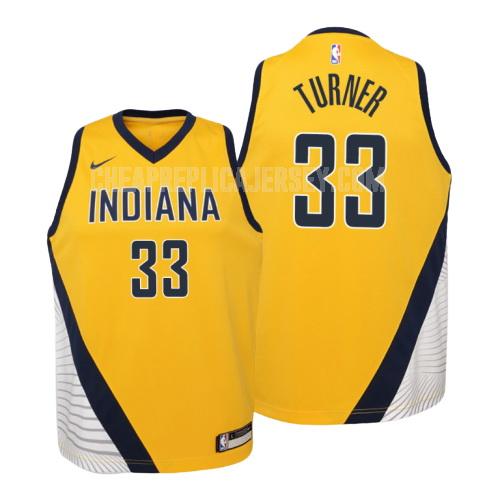 youth indiana pacers myles turner 33 yellow statement replica jersey