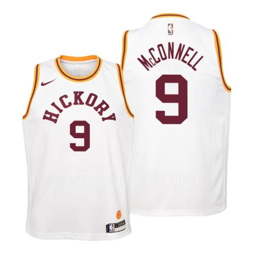 youth indiana pacers tj mcconnell 9 white hardwood classics replica jersey