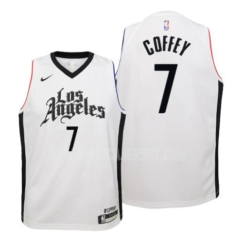 youth los angeles clippers amir coffey 7 white city edition replica jersey