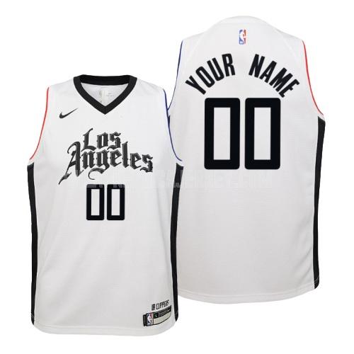 youth los angeles clippers custom white city edition replica jersey