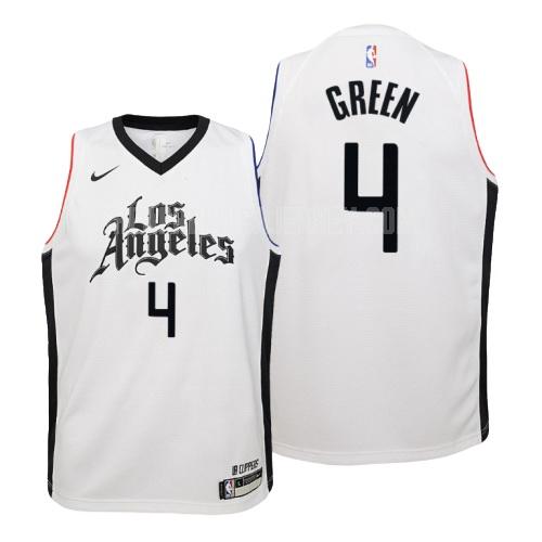 youth los angeles clippers jamychal green 4 white city edition replica jersey