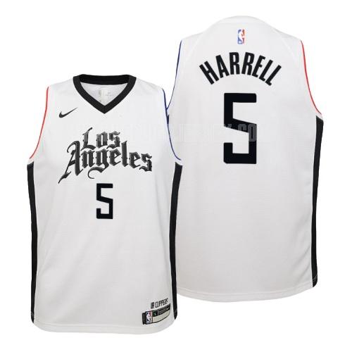 youth los angeles clippers montrezl harrell 5 white city edition replica jersey
