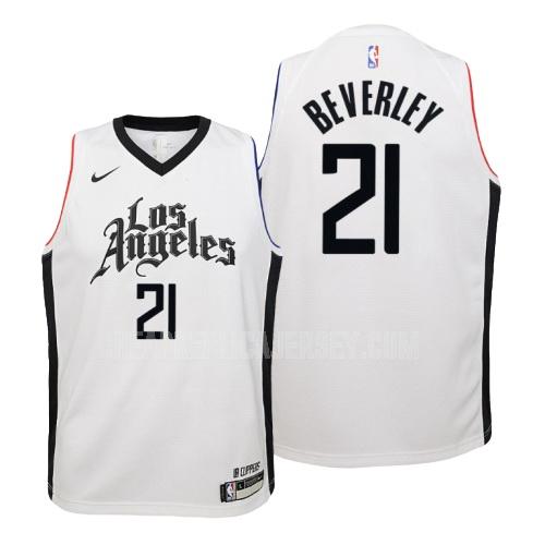 youth los angeles clippers patrick beverley 21 white city edition replica jersey