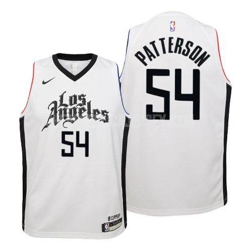 youth los angeles clippers patrick patterson 54 white city edition replica jersey