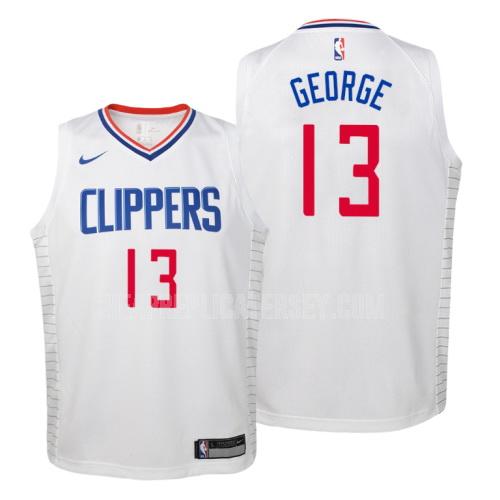 youth los angeles clippers paul george 13 white association replica jersey
