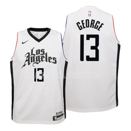 youth los angeles clippers paul george 13 white city edition replica jersey