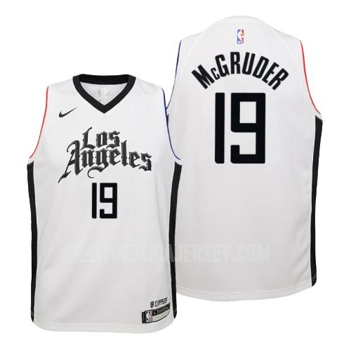 youth los angeles clippers rodney mcgruder 19 white city edition replica jersey