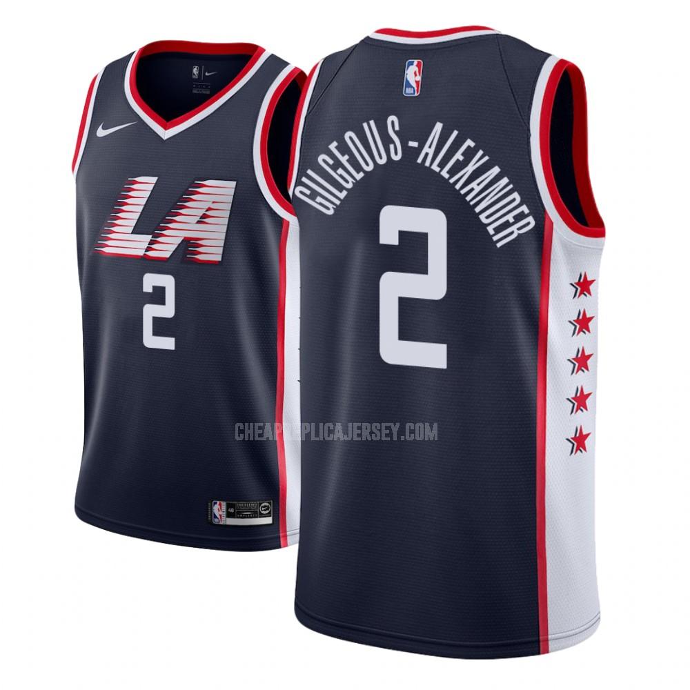 youth los angeles clippers shai gilgeous-alexander 2 navy city edition replica jersey