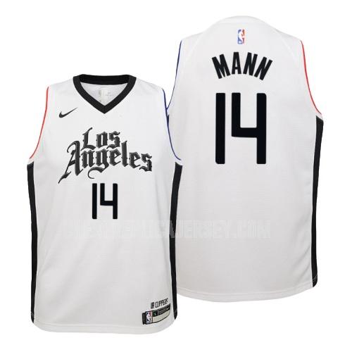 youth los angeles clippers terance mann 14 white city edition replica jersey