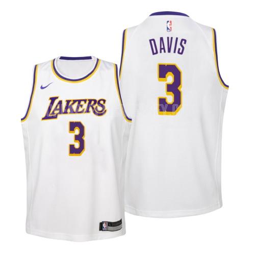 youth los angeles lakers anthony davis 3 white association replica jersey