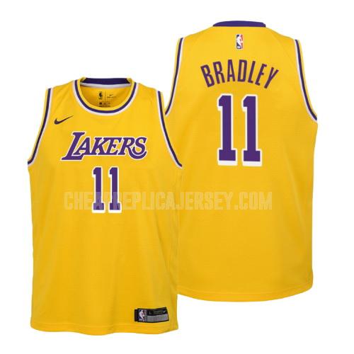 youth los angeles lakers avery bradley 11 yellow icon replica jersey