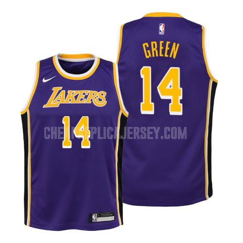 youth los angeles lakers danny green 14 purple statement replica jersey
