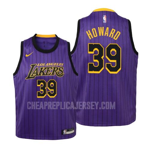 youth los angeles lakers dwight howard 39 purple city edition replica jersey