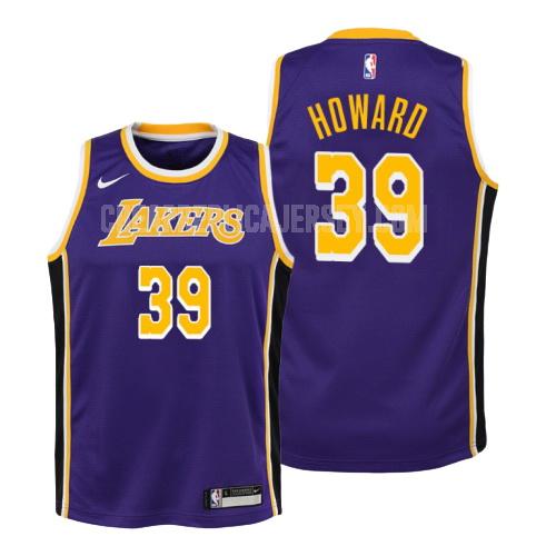 youth los angeles lakers dwight howard 39 purple statement replica jersey