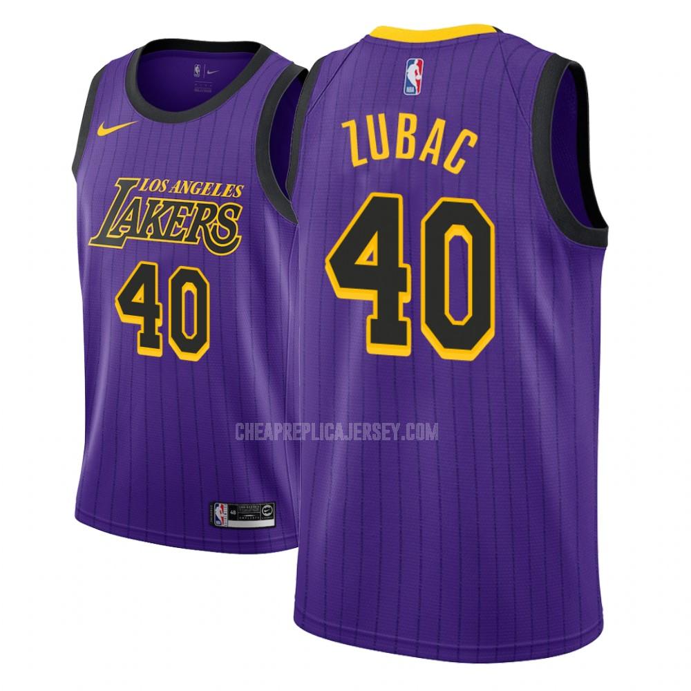 youth los angeles lakers ivica zubac 40 purple city edition replica jersey